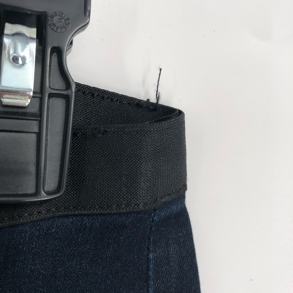 HELMUT LANG Skinny Jeans Pull On Stretch Denim Black Waistband 28 Made in USA - Picture 4 of 9